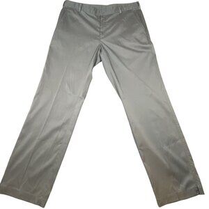 Nike Mens Gray Flat-Front Golf Pants Size 35x32 Polyester Comfortable & Stylish
